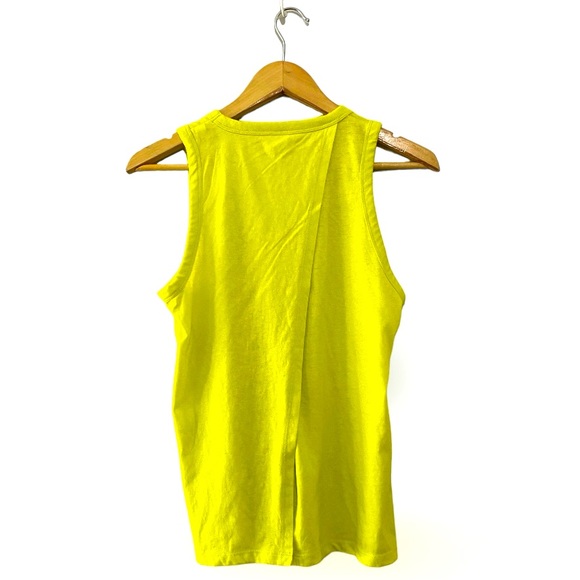 J. Crew sz M sz L Yellow Crew Neck Tie Back Sleeveless T-shirt - Picture 2 of 11